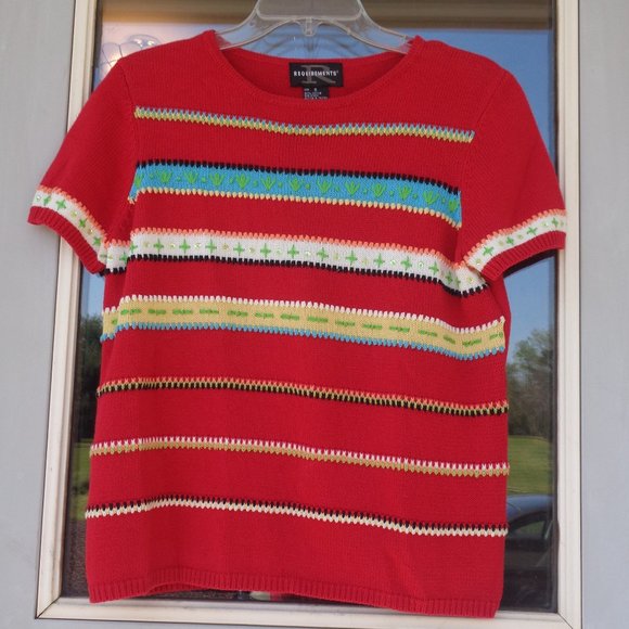 VINTAGE embroidered & sequin detail 90s sweater - Picture 3 of 10